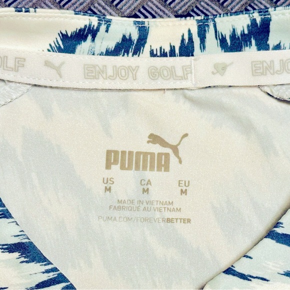 Women’s Puma Sleeveless Animal Print Golf Polo Size M - Picture 4 of 6